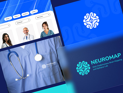 Neuromap 🏥 blue blue logo branding design doctor hospital hospital logo logo logo design medicine neuro