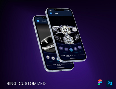 Ring Customized App 3d graphic design jewelery application ui