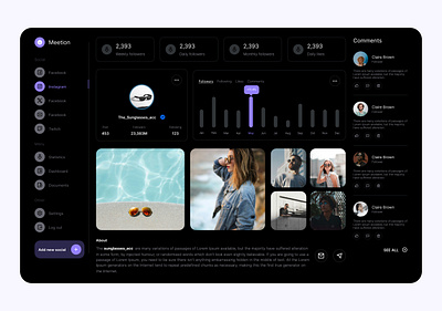 Social media management dashboard re-creation