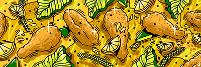 Wingstop: Lemon Pepper art design digital illustration graphic design illustration vector