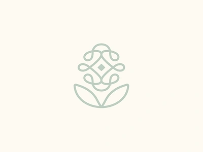 Calming Flower Logo abstract logo brand branding calm light branding light color logo logo design logo designer meditation mindful minimal minimal branding minimal logo small business logo