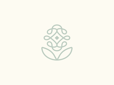 Calming Flower Logo abstract logo brand branding calm light branding light color logo logo design logo designer meditation mindful minimal minimal branding minimal logo small business logo