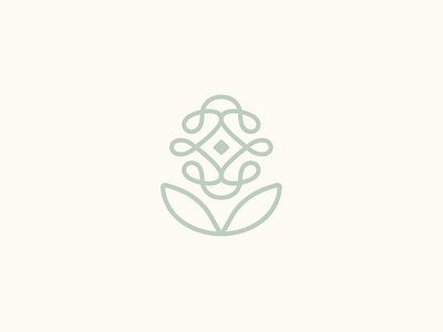 Calming Flower Logo abstract logo brand branding calm light branding light color logo logo design logo designer meditation mindful minimal minimal branding minimal logo small business logo