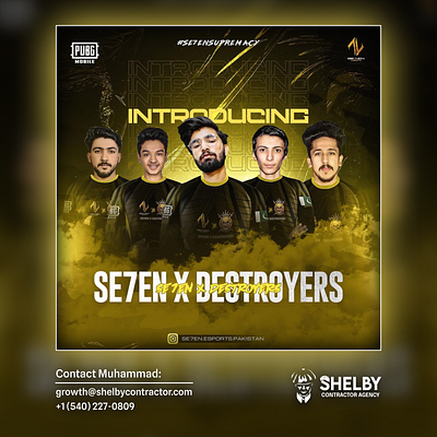 Roster Poster for 7xDes Esports adobe branding graphic design logo photoshop poster