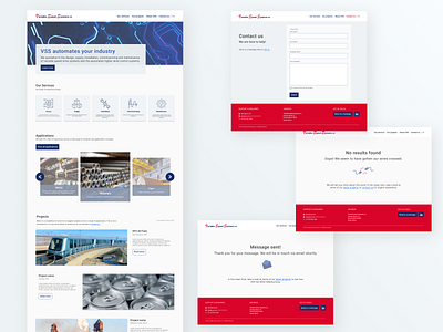 Website design for an engineering company contact form design empty state engineering website no results page success message ui website design