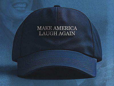 Make America Laugh Again america biden debate democracy democrat election election 2024 hat kamala kamala harris laugh liberal mala navy president presidential red white and blue usa vote blue women