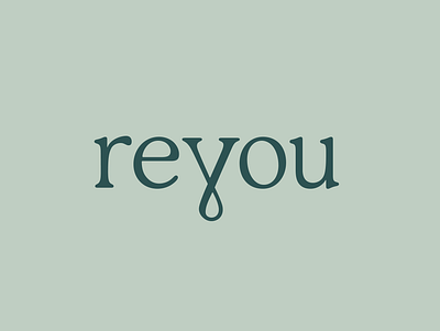 Reyou Wordmark customized logo customized type green green logo logo logotype minimal r r logo serif serif logo serif type simple typography wordmark y y logo