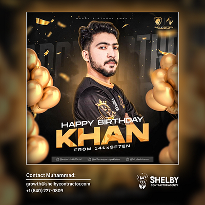 Birthday Poster for Se7en Esports branding design esports gaming graphic design illustration logo photoshop poster