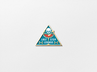 Sazerac Pin cocktail enamel pin lounge pin sazerac house skull