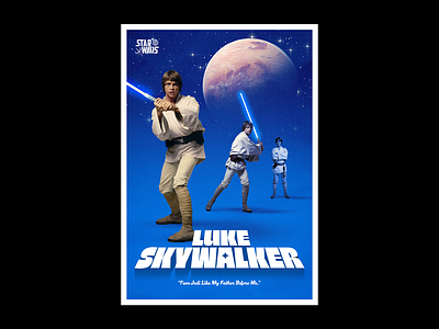 Luke Skywalker Poster Design design graphic design logo starwars