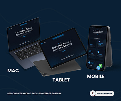 RESPONSIVE LANDING PAGE: TONKEEPER BATTERY branding color design logo typography ui user interface ux