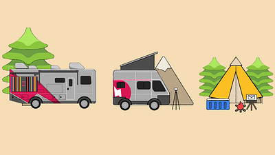 Camping and Staying Connected design graphic design illustration illustrator photoshop tech