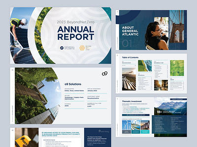 Private Equity — 2023 annual report annual report branding case study circular climate report deck digital report financial company global footprint graphic design grid design layout portfolio powerpoint presentation print report private equity report cover reporting standards sustainability report