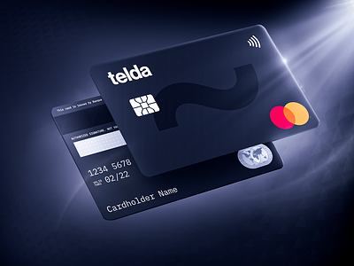 Telda Card bank black card design graphic design light mastercard money socialmediadesign telda white
