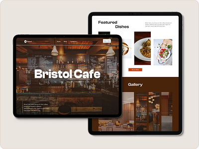 Restaurant web design ui