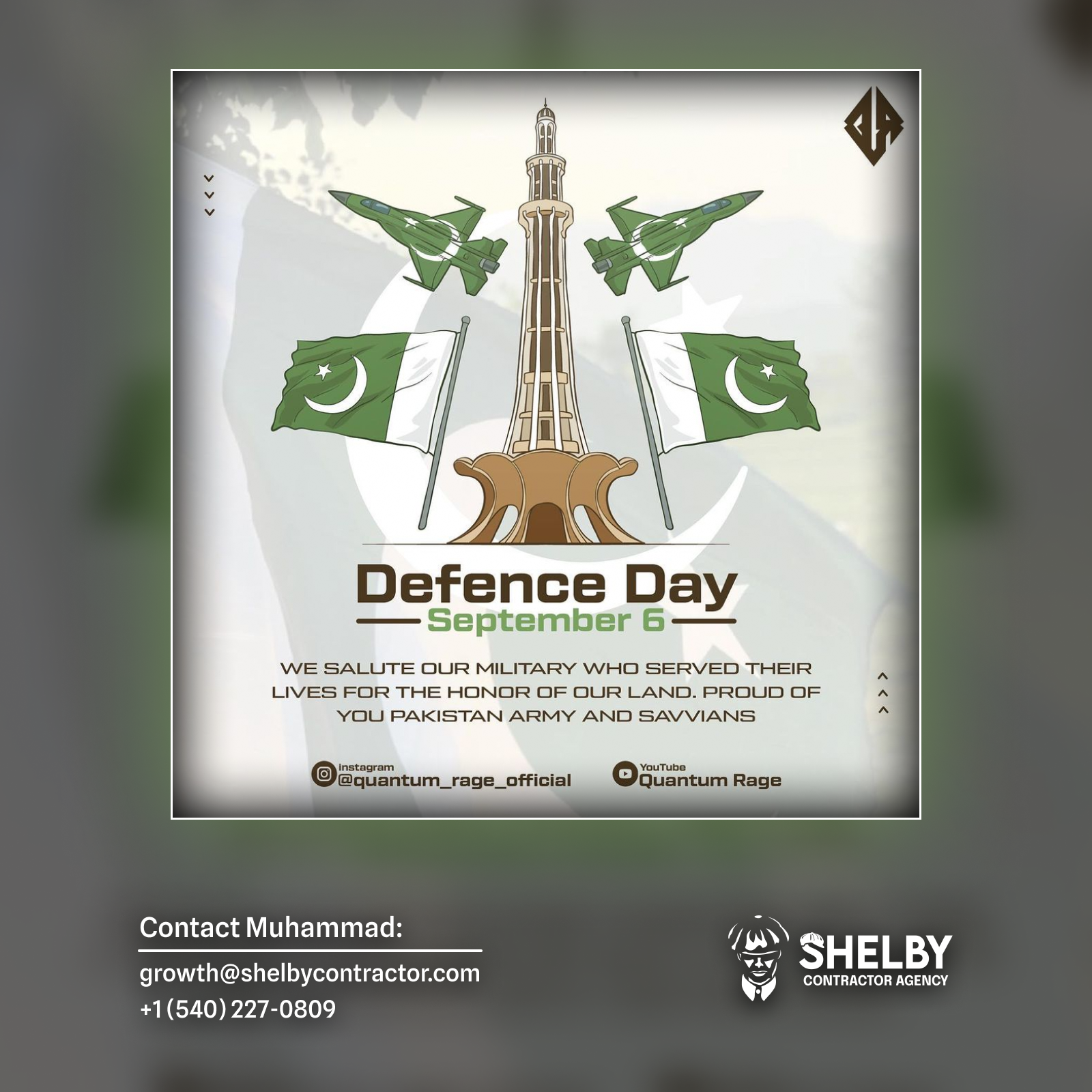 Defence Day Poster for Quantum Rage 14 august branding defence day design esports gaming graphic design illustration logo photoshop poster
