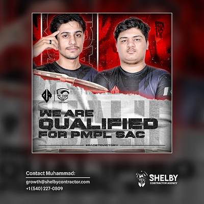 PMPL Qualified Poster for Team Quantum Rage branding design esports gaming graphic design illustration logo photoshop poster