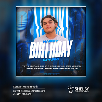 Birthday Poster for Quantum Rage branding design esports gaming graphic design illustration logo photoshop poster