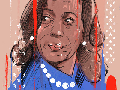 Hope character hope illustration illustrator kamala harris people portrait portrait illustration procreate usa