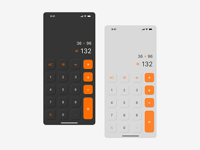 Calculation #dailyui #004 app ui