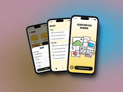 Savvy: Access Your Files Anywhere app design design mobile app mobile design ui