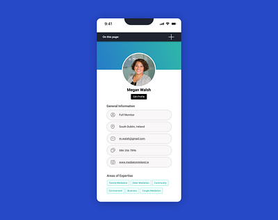 Daily UI #006 Mediator's Profile challenge dailyui profile design ui