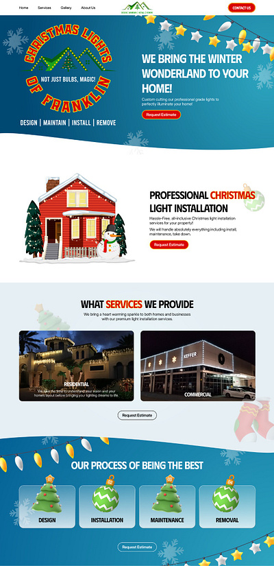 Christmas Lights of Franklin branding design ui ux web design