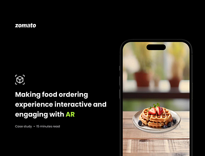 Food ordering through AR/3D 3d animation ar augmented reality design ios mobile motion graphics ui ux