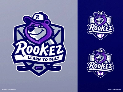 Bears Sports Logo | Rook-ez baseball bear bears branding dasedesigns fun hockey identity design illustration logo mascot mascot logo playful rookez rookies soccer sports sports logo warm youth