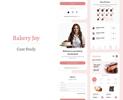 Bakery App Case Study case study research ui ux design