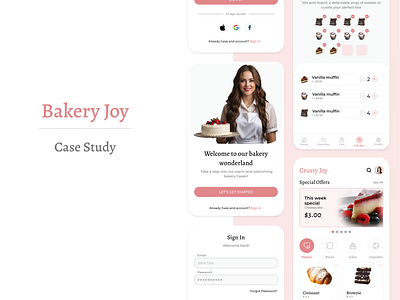 Bakery App Case Study case study research ui ux design