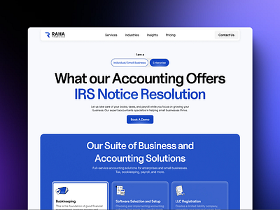 RAHA Financials: Comprehensive Accounting Solutions branding design ui ux web design