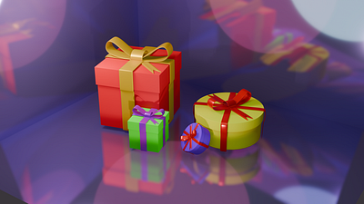 "Gifts" 3D modeling 3d animation design graphic design illustration mod motion graphics