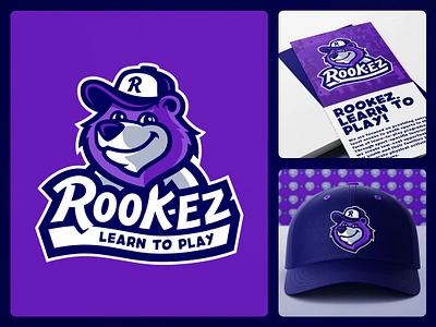 Bears Youth Sports Mascot Logo | Rook-ez bear bears branding cartoon character design fun illustration kids logo mascot mascot logo playful rook ez rookies sports sports logo warm youth youth sports