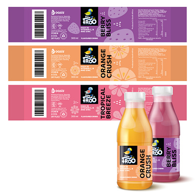 Juice label branding graphic design logo