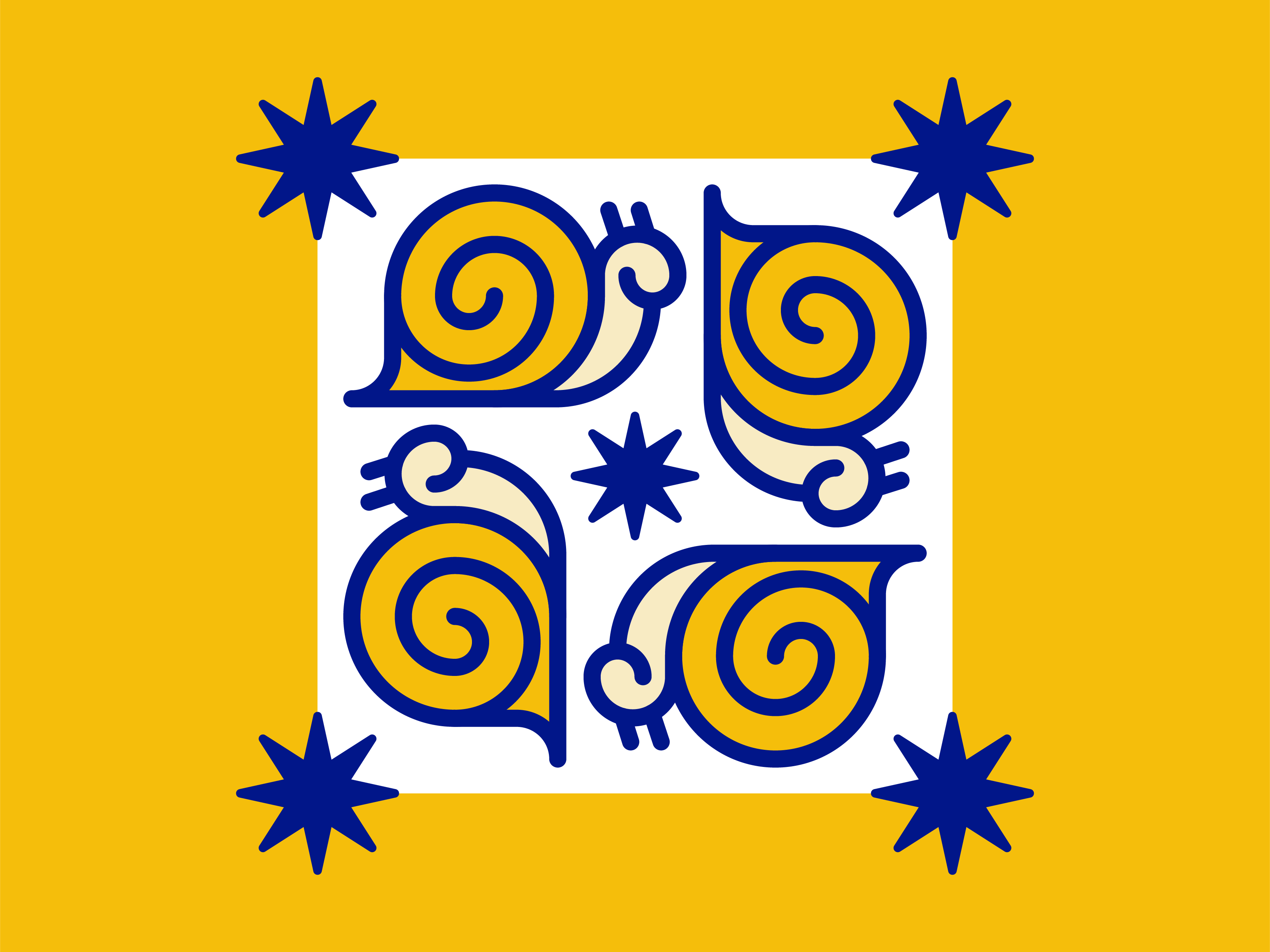 Snails Tile caracol mosaico patron pattern snail tile
