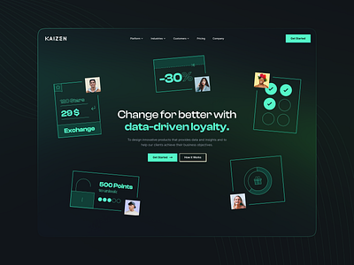 KAIZEN - Homepage 2024 hero hero image home homepage kaizen landing loyalty trend ui uiux ux web design website