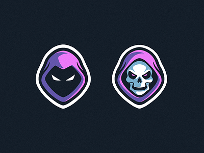 Hooded Skull art badges branding concept cool creative design emotes esports graphic design hood illustration logo mascot photoshop sketches skulls sports logo twitch vector