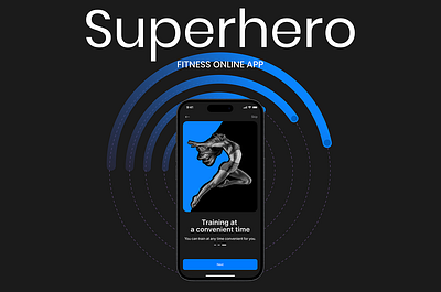 Online Fitness App "Superhero" UI/UX Design branding fitness graphic design logo mobile app motion graphics ui ux