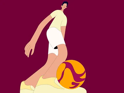 In the football zone branding character football game illustration illustrator match men minimal people play score simple soccer sport