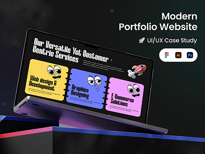 Let's have a look at this "Modern Portfolio Website!" branding design graphic design landing page logo motion graphics ui ux