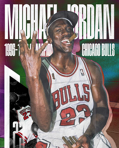 95-96: The Return 95 96 bucket bulls champion championship chicago chicago bulls design jordan league michael mj nba net overlay poster red sport white