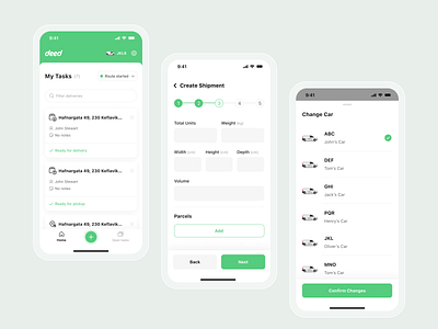 Deed Driver App Revamping app app design app ui bottom sheet card delivery design form homepage layout minimal mobile app progress bar search bar ui ui design ui ux ui ux design user interface ux