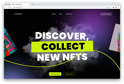 RareNFT Landing Page ui uxdesign ux design wip