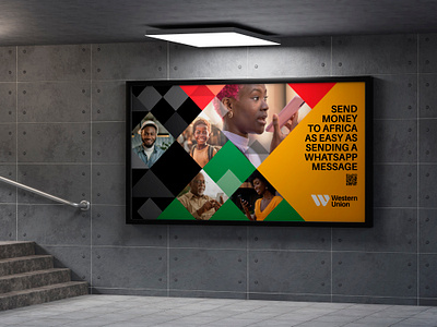 Western Union Spec layout advertising art direction bank advertising banking financial services graphic design money transfers western union ad whatsapp