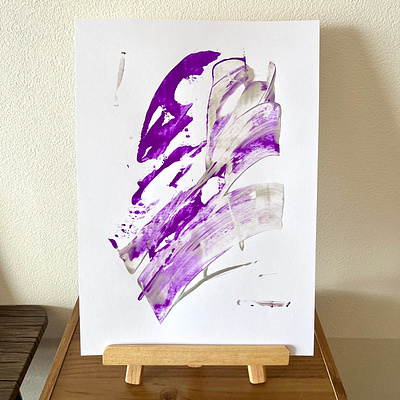 Purple.silver abstract art contemporary design illustration minimal