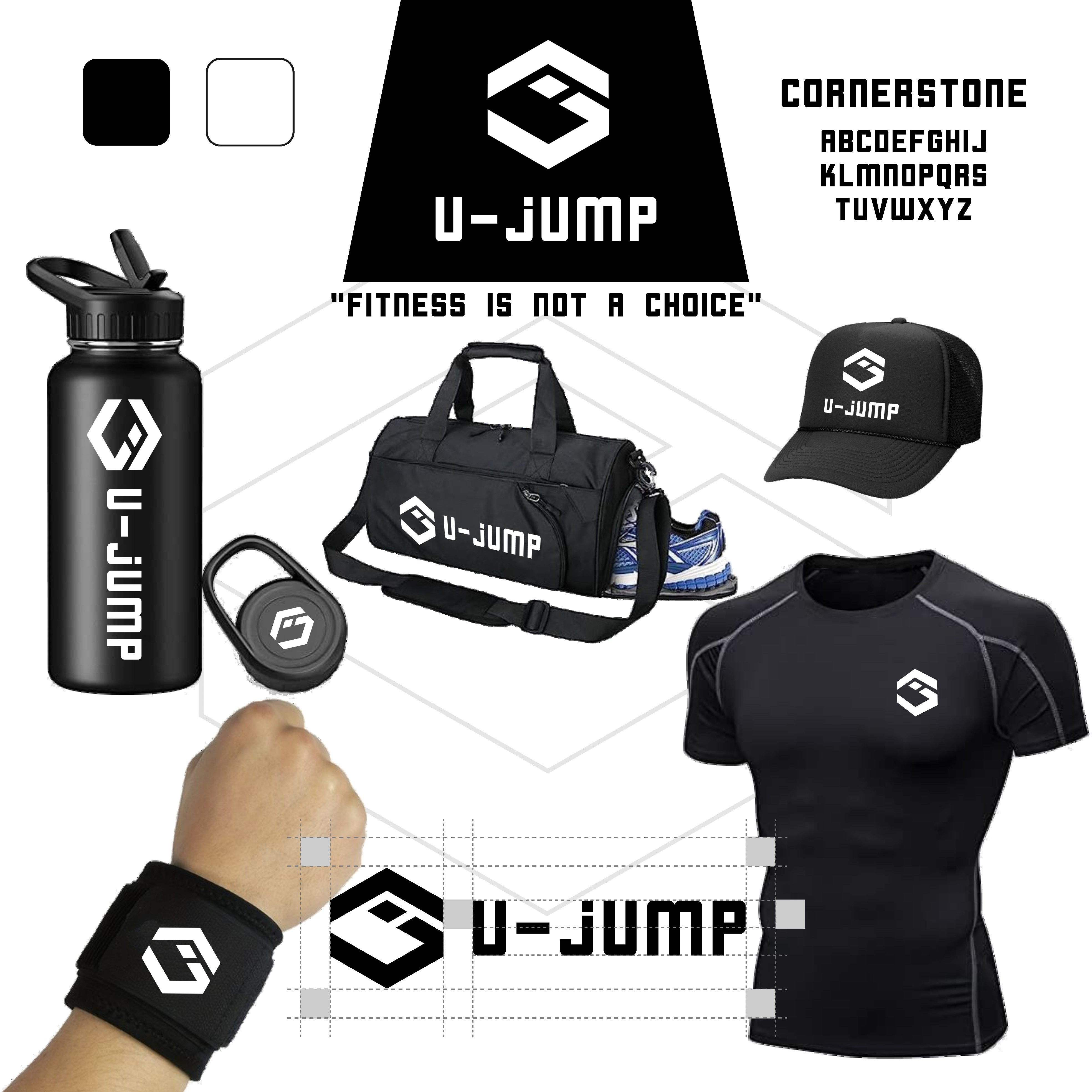 U-JUMP Sports Apparel Brand Identity apparel brand identity logo logo design logodesign simple logo sport