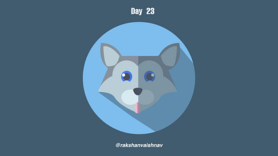 Day 23 of the Daily flat design challenge on pup challenge design flat design illustration illustrator pup sentimental