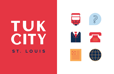 Tuk City Assets icons illustration logo vector