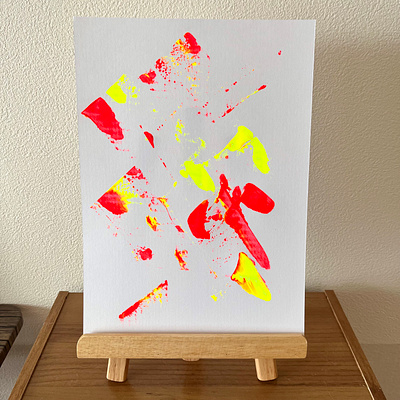 Yellow.red abstract art contemporary design illustration minimal